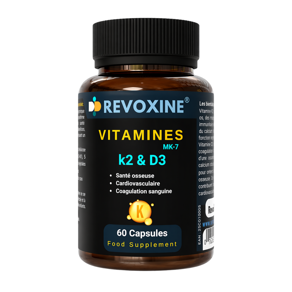 VITAMINE D3 & K2  3000 UI - 60 gélules