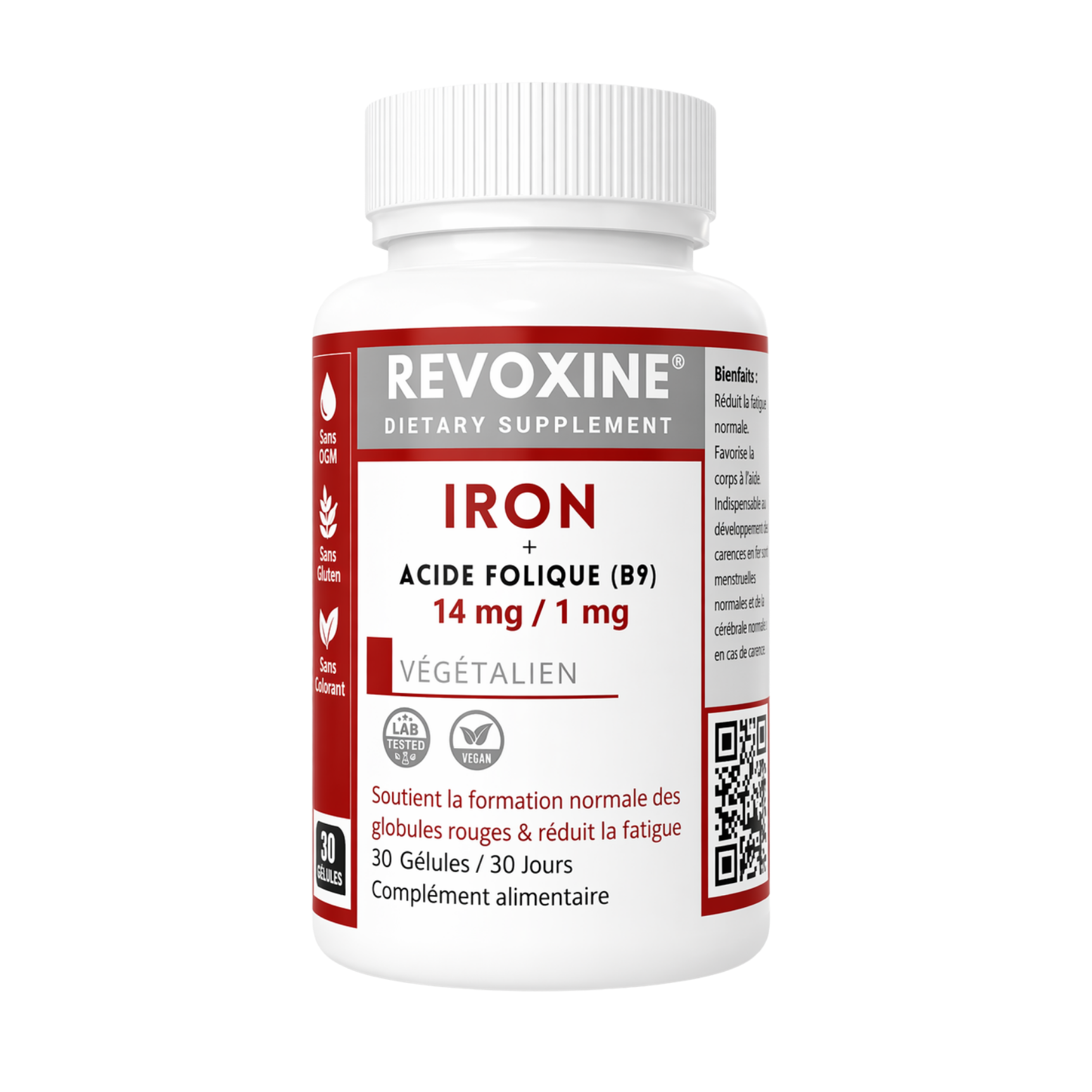 Fer 14 mg + Acide Folique (B9) 1 mg 30 comprimés