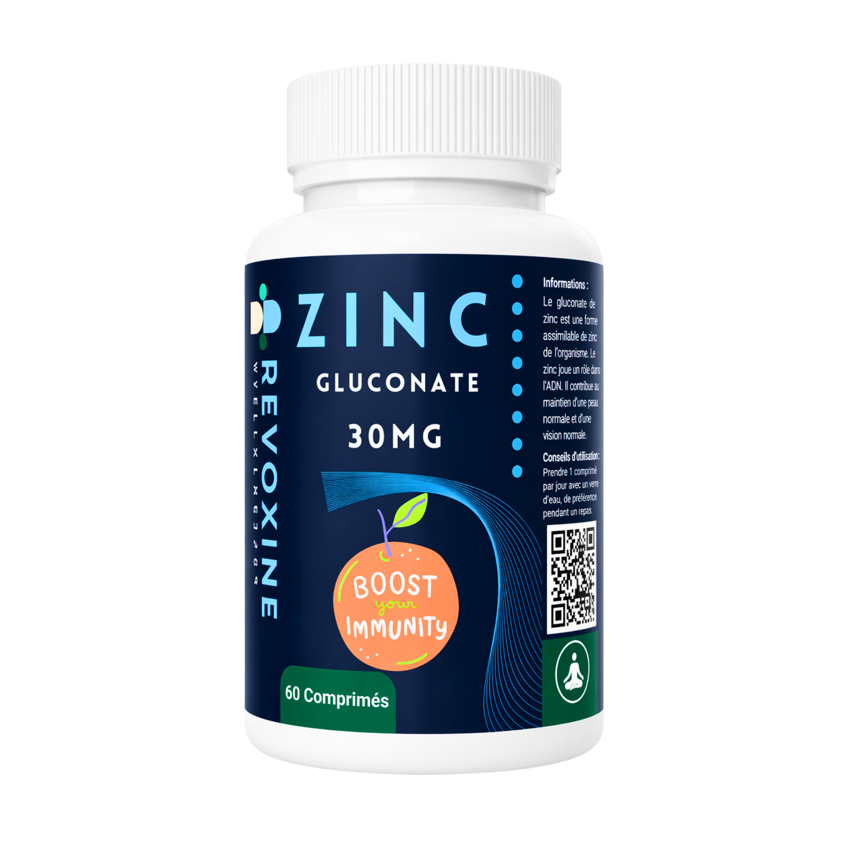 Zinc Gluconate 30 mg – 60 Comprimés