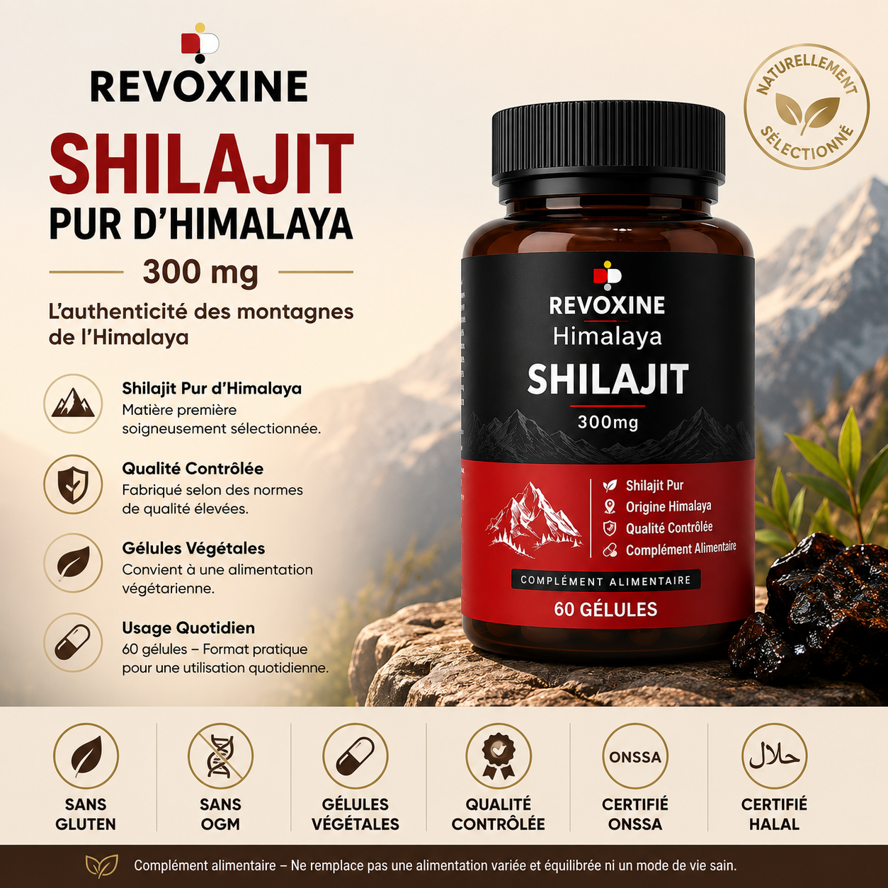 Shilajit Himalaya 300 mg  60 gélules