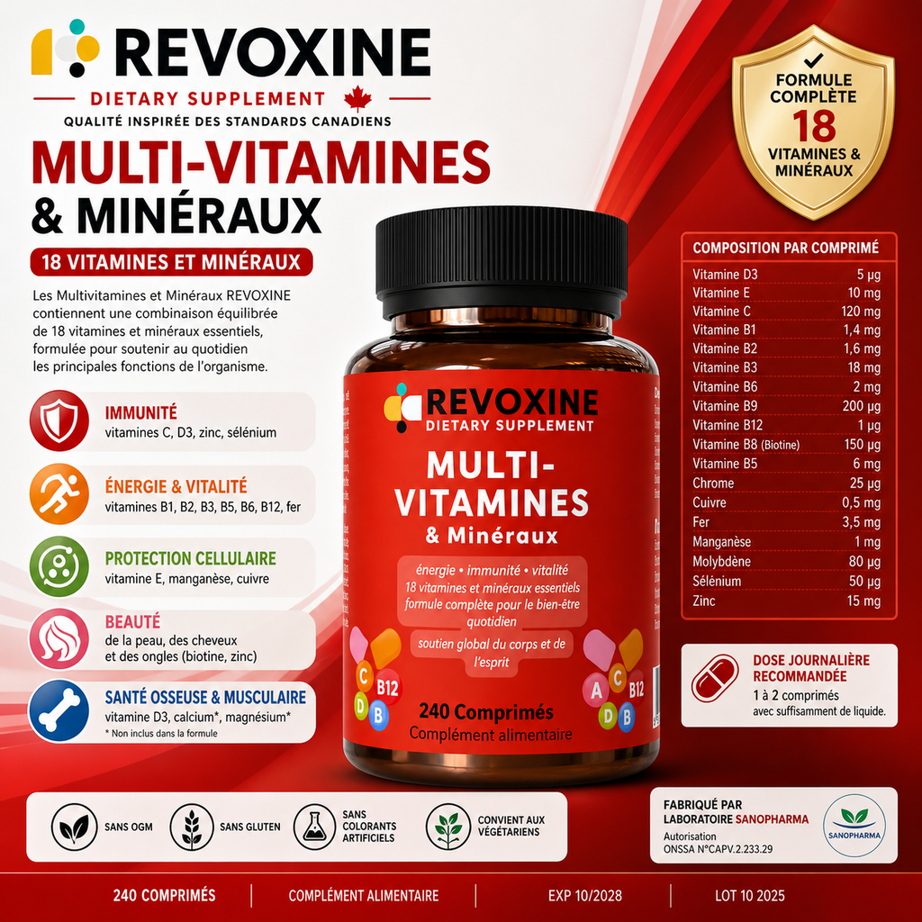 Multi-Vitamines & Minéraux – 240 Comprimés