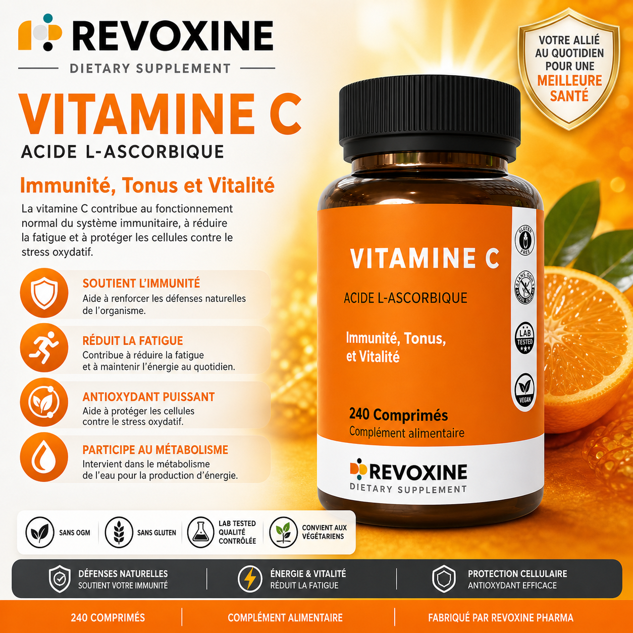 Vitamine C 1000 mg – 240 Comprimés