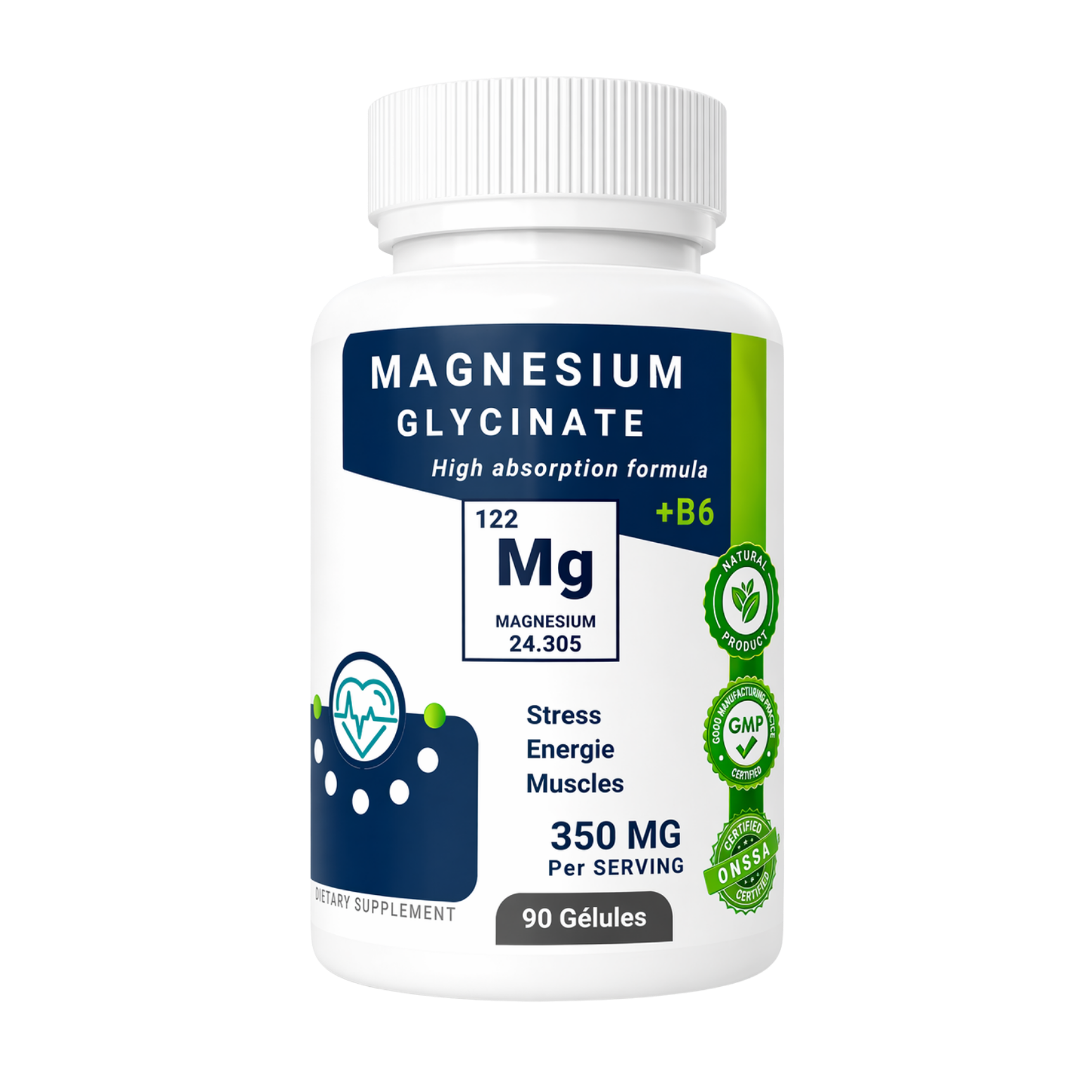 Magnésium Glycinate 90 gélules