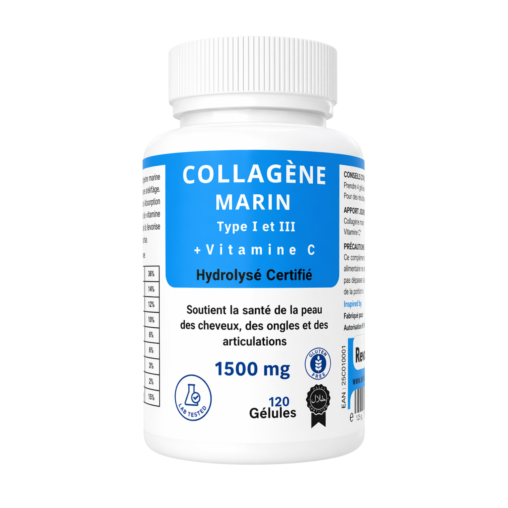 Collagène Marin & vitamine C – 120 Gélules