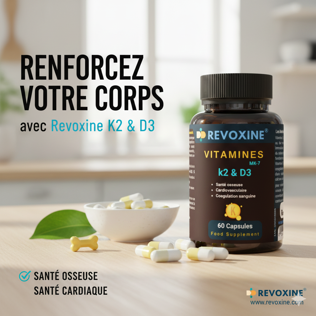 Vitamine D3 & K2 MK-7  3000 UI 60 gélules
