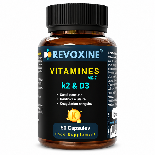 Vitamine D3 & K2 (MK-7) – 60 gélules